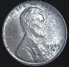 1943-D 1C Lincoln Wheat Cent UNC Steel 25su0914-2