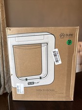 Sure Petcare SureFlap Microchip Pet Door DIRTY Pre-Owned Includes Parts as Shown