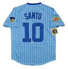 Ron Santo Chicago Cubs 1970's Wrigley 100th Blue Cooperstown Jersey Men’s Large