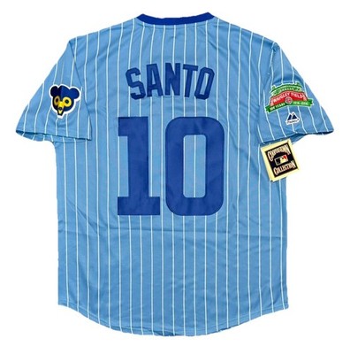 Ron Santo Chicago Cubs 1970's Wrigley 100th Blue Cooperstown Jersey Men s Large