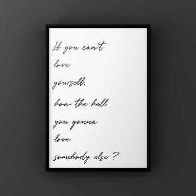 A4 Text Ru Paul Drag Race Spruch Liebe dich selbst Kunstdruck