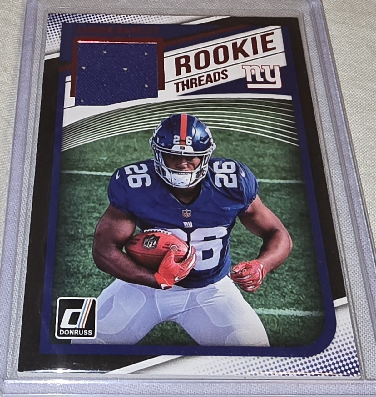 Saquon Barkley Panini Donruss Rookie Threads #6 Red