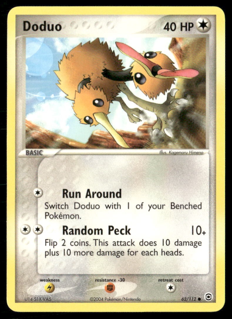 DODUO 62/112 COMMON FIRERED & LEAFGREEN POKEMON NM