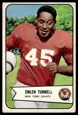 1954 Bowman Emlen Tunnell New York Giants #102