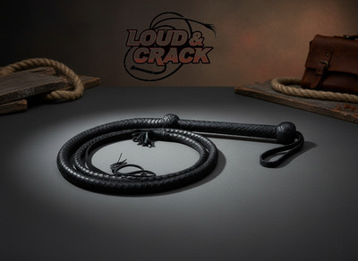 6ft Bull whip Cowhide Leather Whip Handmade Equestrian Professional bullwhip