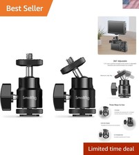 1/4" Camera Hot Shoe Mount, Ballhead Tripod with Additional 1/4" Screw, 2pcs ...