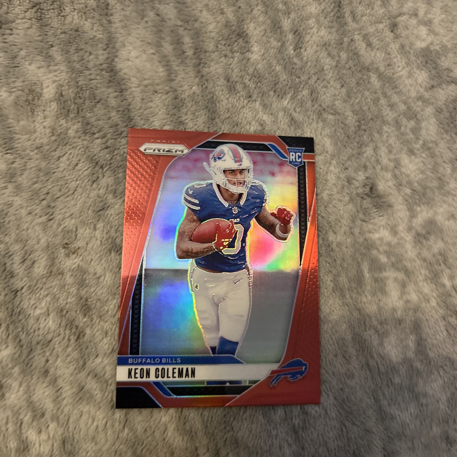 2024 Panini Prizm - Rookies Keon Coleman #362 Red Prizm (RC). SSP