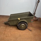 VINTAGE 1964 GI JOE 12 INCH FIGURE JEEP TRAILER WITH WORKING CUSTOM MADE HITCH