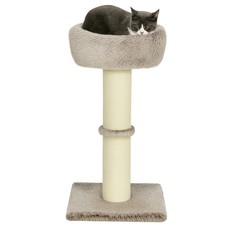Kratzbaum 87cm hoch Katzenbaum mit Bett, Katzenkratzbaum mit Sisal-Kratzsäulen