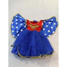 Rubies Wonder Woman Costume Dress Girls Red Blue Gold Tutu Cape DC Comics Sz XS