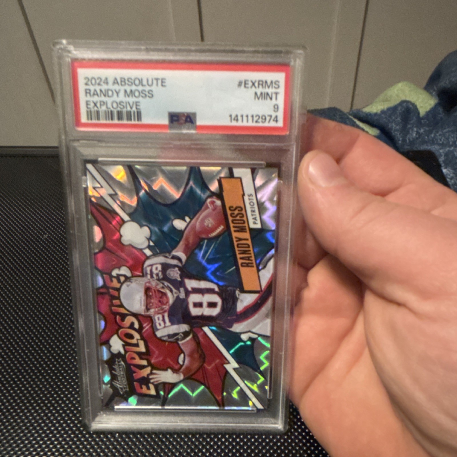 2024 Panini Absolute Explosive Randy Moss #EX-RMS PSA 9 Patriots