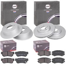 ABS BREMSSCHEIBEN + BELÄGE VORNE + HINTEN passend für KIA SPORTAGE JE 4WD Allrad