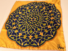 VTG Vera Neumann Silk Scarf, Kaleidoscope of Vibrant Colors 26 X 26