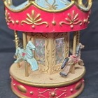 Ornate Hanging Carousel Ornament Red Blue Gold Trim Decoration, 1 Item — photo 5