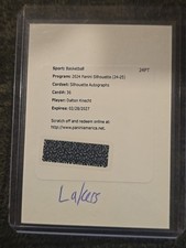 2024 Panini Silhouette DALTON KNECHT Auto Profile Signatures Los Angeles Lakers 