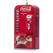 Kurt Adler Plastic Christmas Ornament, Coca-Cola Vintage Vending Machine
