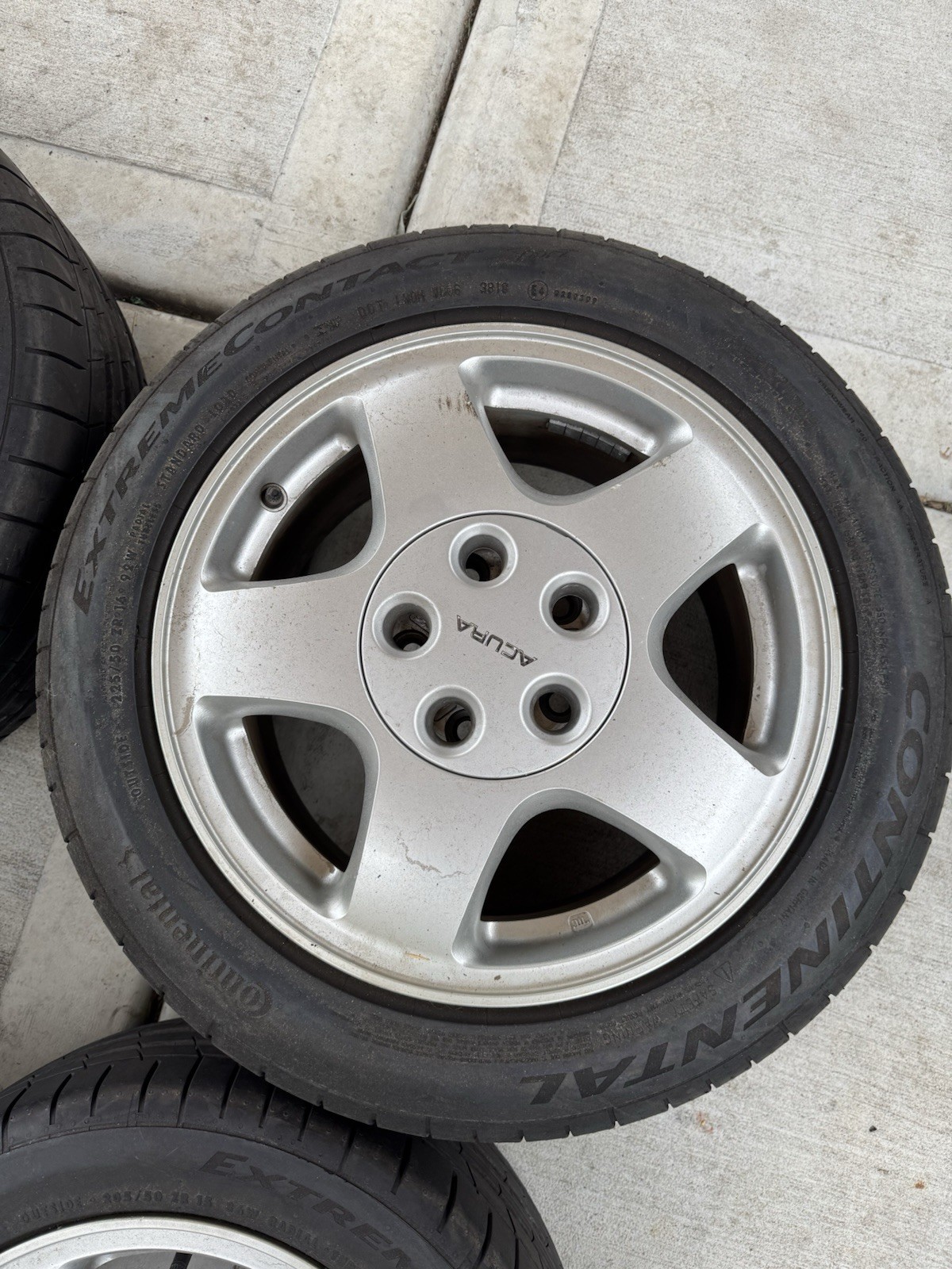 91-93 Acura NSX OEM Wheels and Continentail Tires Staggered Wheel Set