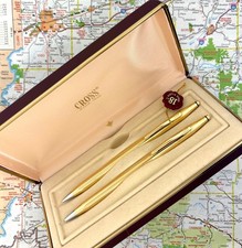 Cross Century 1/20 18K GOLD FILLED Pen and Pencil Set Made in the USA