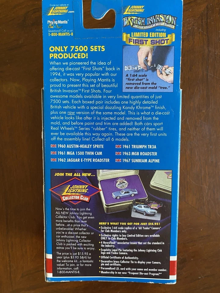 Johnny Lightning 1968 Triumph TR3A Limited Edition Twin Pack Mint & Boxed. - Image 4 of 4