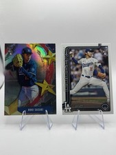 Topps Stars of MLB Roki Sasaki Los Angeles Dodgers Rookie Lot 2 Cards 2024