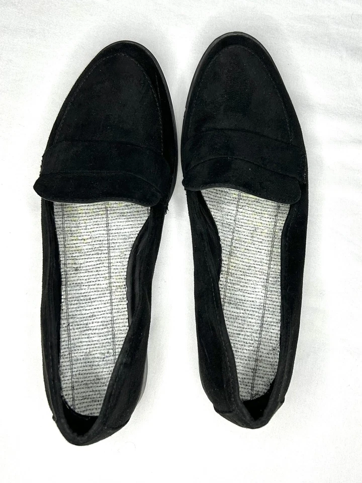 Zapatos MIA para mujer talla 8,5 negros imitación gamuza Osmond mocasines Penny Academia sin cordones Foto 2 de 4