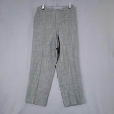 Alfred Dunner Pants Women's Gray 12P Petite Pull-On Elastic Waist Polyester