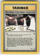 Vermilion City Gym Unlimited Uncommon Gym Heroes 120/132 Pokemon Heavily Played