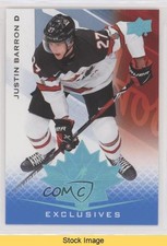 2021 Upper Deck Team Canada Juniors Blue Justin Barron #91 READ 1a9z