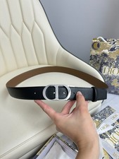 CD Belt christian dior authentic leather belt Reversible width 3.5cm/1.38inch