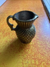 Antique Solid Brass Mini Thistle Pitcher Jug - Britain