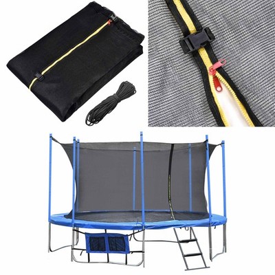 Yescom Trampoline Round Enclosure Net 15Ft 8 Pole Fence Mesh Closeout