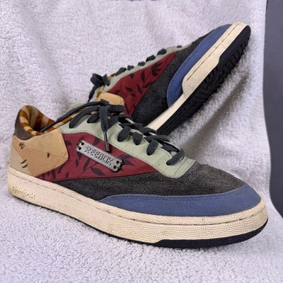Reebok Kung Fu Panda Mens 11 Club C 85 Multi Color Sneakers GZ8634 Patchwork