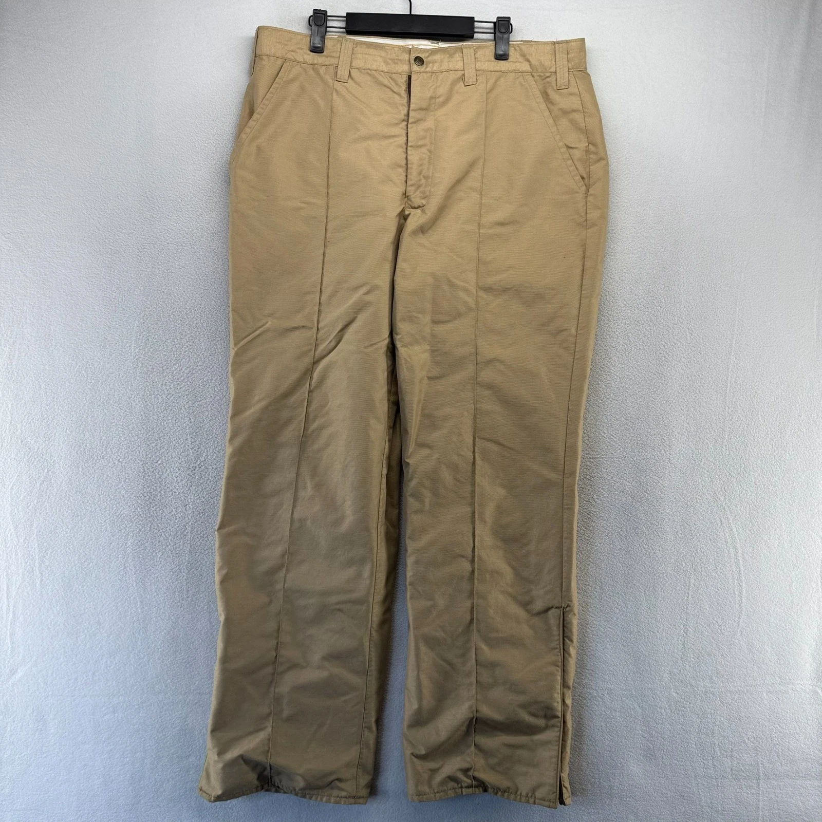 Vintage Cabelas pants men's Fits 37x32 Brown Goretex hunting Waterproof USA Made