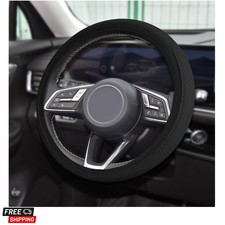 Car Steering Wheel Cover Universal 14.5-15 Inch Beige Leather Steering Wheel...