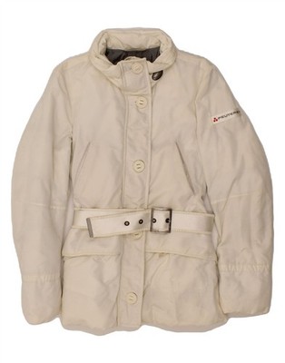 PEUTEREY Damen Wattierte Jacke IT 42 Medium Off White Polyamid CA01