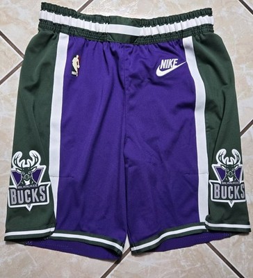 New Nike Milwaukee Bucks Authentic NBA Dri Fit ADV Game Shorts Size 36-1 Large