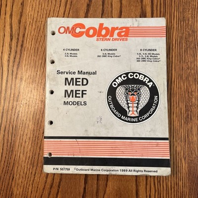 OMC Cobra Stern Drive P/N 507759 MED MEF 2.3, 3.0 4.3 262 KING