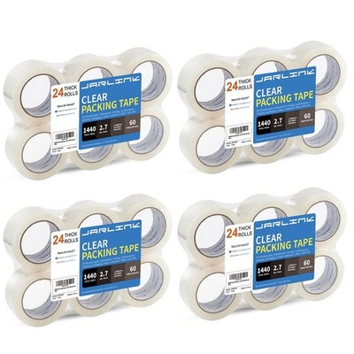 JARLINK Clear Packing Tape (24 Rolls), Heavy Duty Packaging Tape for Shipping...