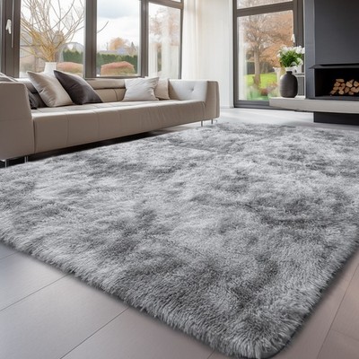 Wohnzimmer Teppich 200x300 Hochflor Shaggy flauschig rutschfest pflegeleicht