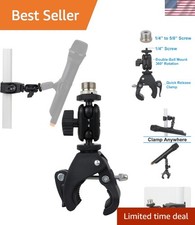 3 lbs Capacity Crab Clamp Mic Mount with 1/4" to 5/8" Thread Compatibility