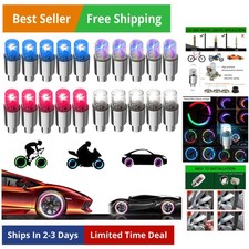 20 Pack Led Valve Stem Caps Lights For Car Tires Wheel Assemblies Light Up Ai...