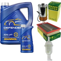 Inspektionspaket 6L Mannol Defender 10W-40 FüR Mercedes W124 200 D E S124 2.3