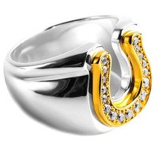Ring with a horseshoe design on top/yu127