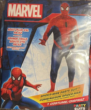 Mens 2XL Marvel Comics Spider-Man Suit One-Piece Party Suit Costume: Size 48-52
