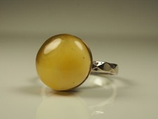 Yellow Color Genuine Baltic Adjustable Amber Ring 3 g. R45