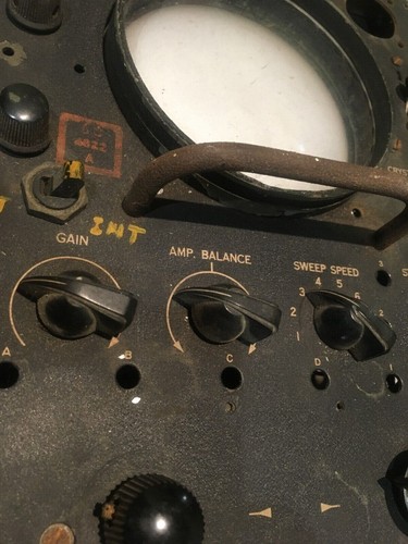 ⭐ Unidad de exhibición de radar Segunda Guerra Mundial - Piezas militares de aviones Jeep LORAN - APN-4 MOD RAF⭐ - Imagen 6 de 8