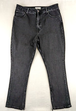 Abercrombie sz 32 14s Jeans The Skinny High Rise black leg slits women New 4283