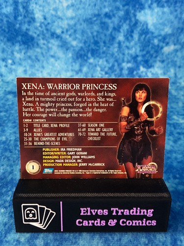 Xena: Warrior Princess SINGLE Non-Sport Trading card by Topps 1998 - Picture 6 of 140