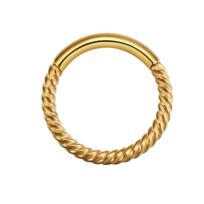 1,2mm Ohr Septum Clicker gedreht Segment Ring Scharnier Rose Gold Silber Helix