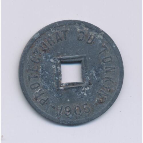 Tonkin - 1/600 de piastre - 1905 A - zinc - TTB - Zdjęcie 1 z 2